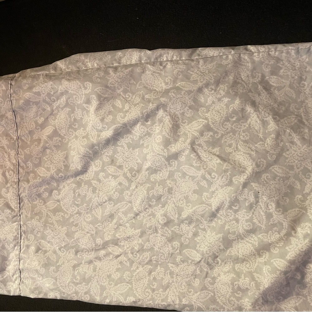 Elegant Gray Paisley Pillowcase